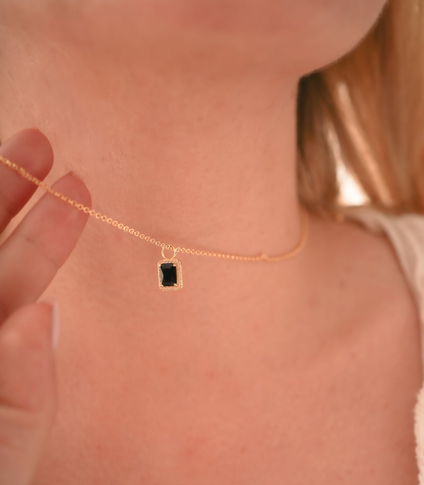 Midnight Onyx Charm Necklace