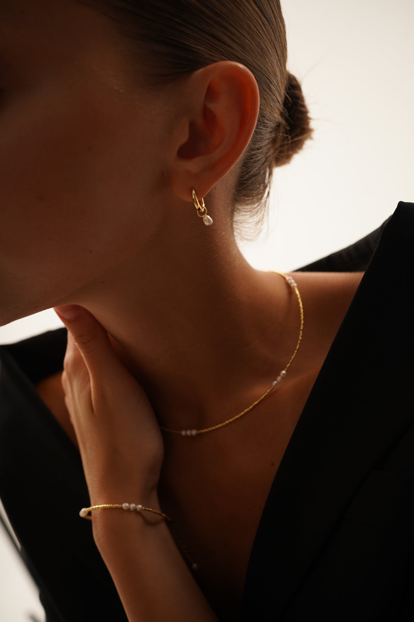 Small Oblong Hoop Earrings