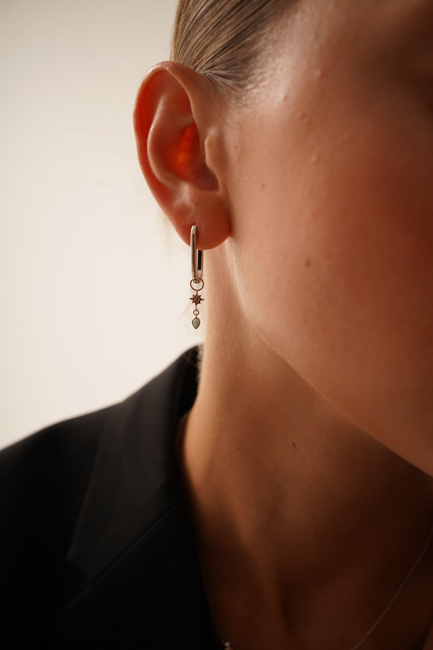 Medium Oblong Hoop Earrings