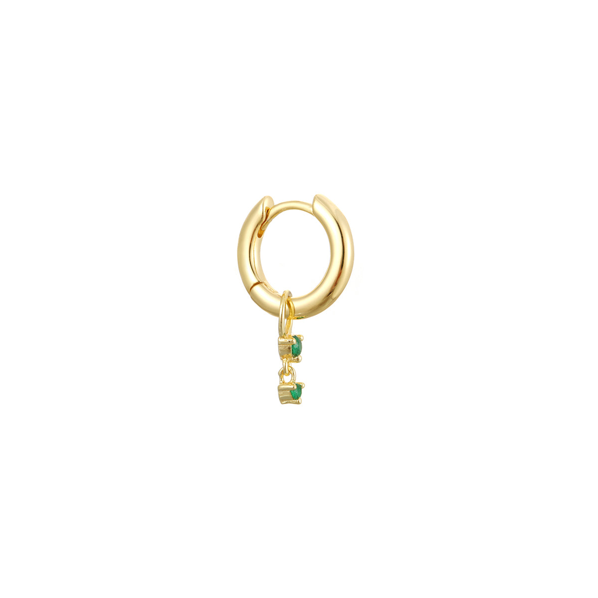 Emerald Duo Charm Earring