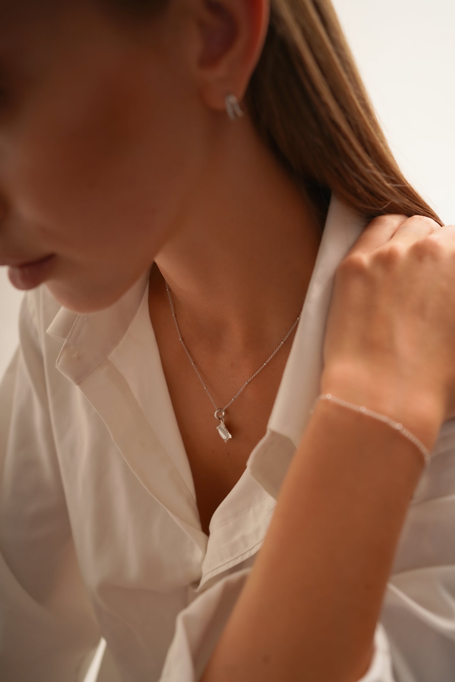 Mother of Pearl Charm Necklace