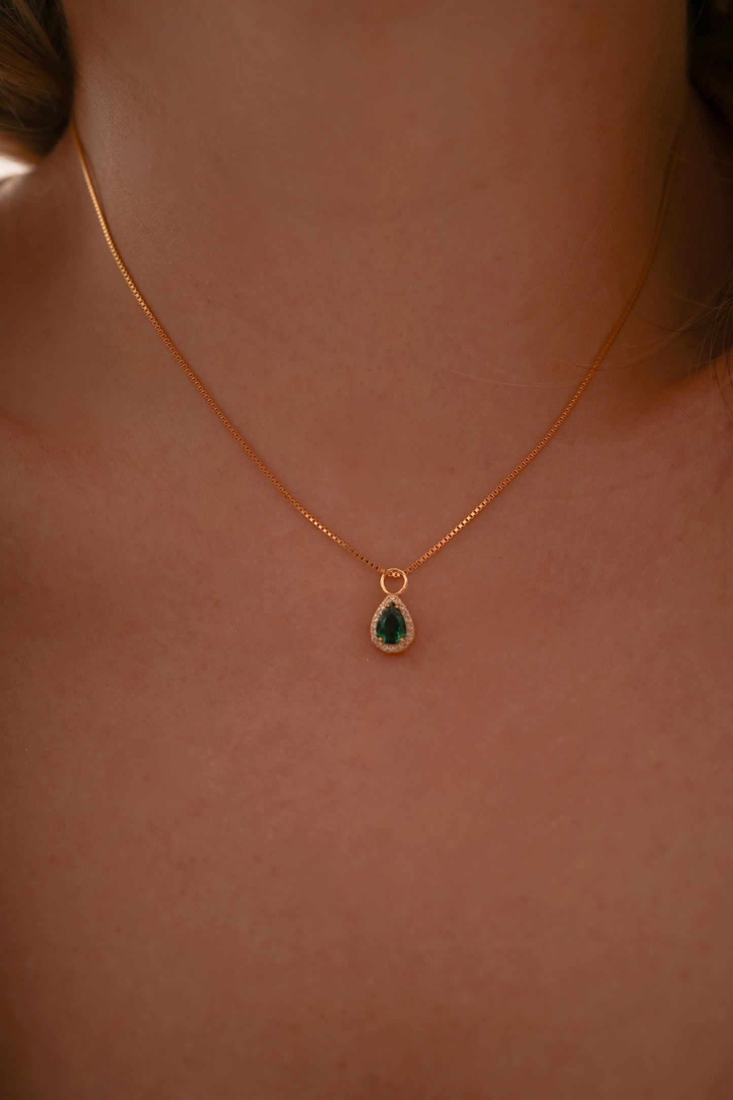 Emerald Charm Necklace