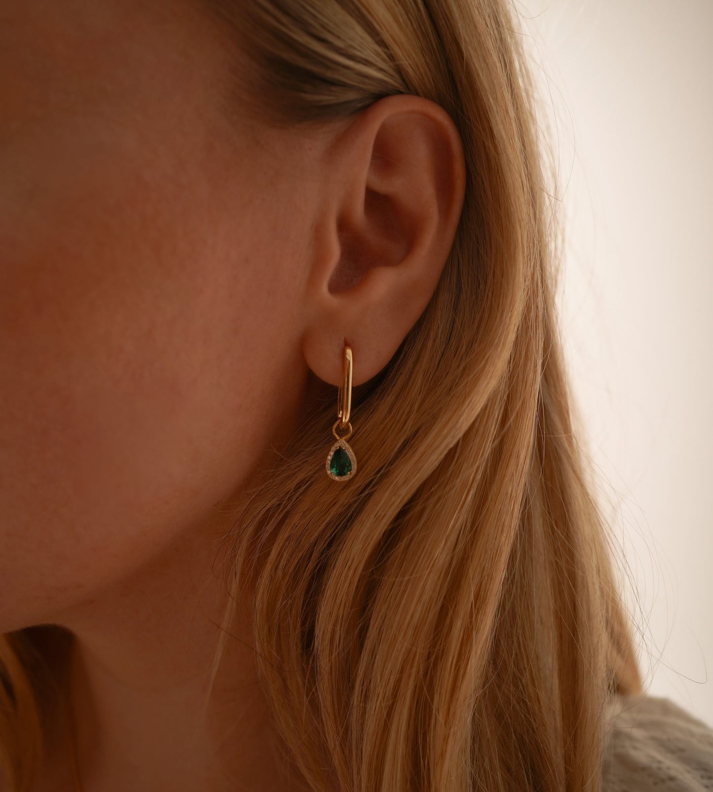 Emerald Charm Earrings