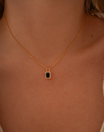 Midnight Onyx Charm Necklace