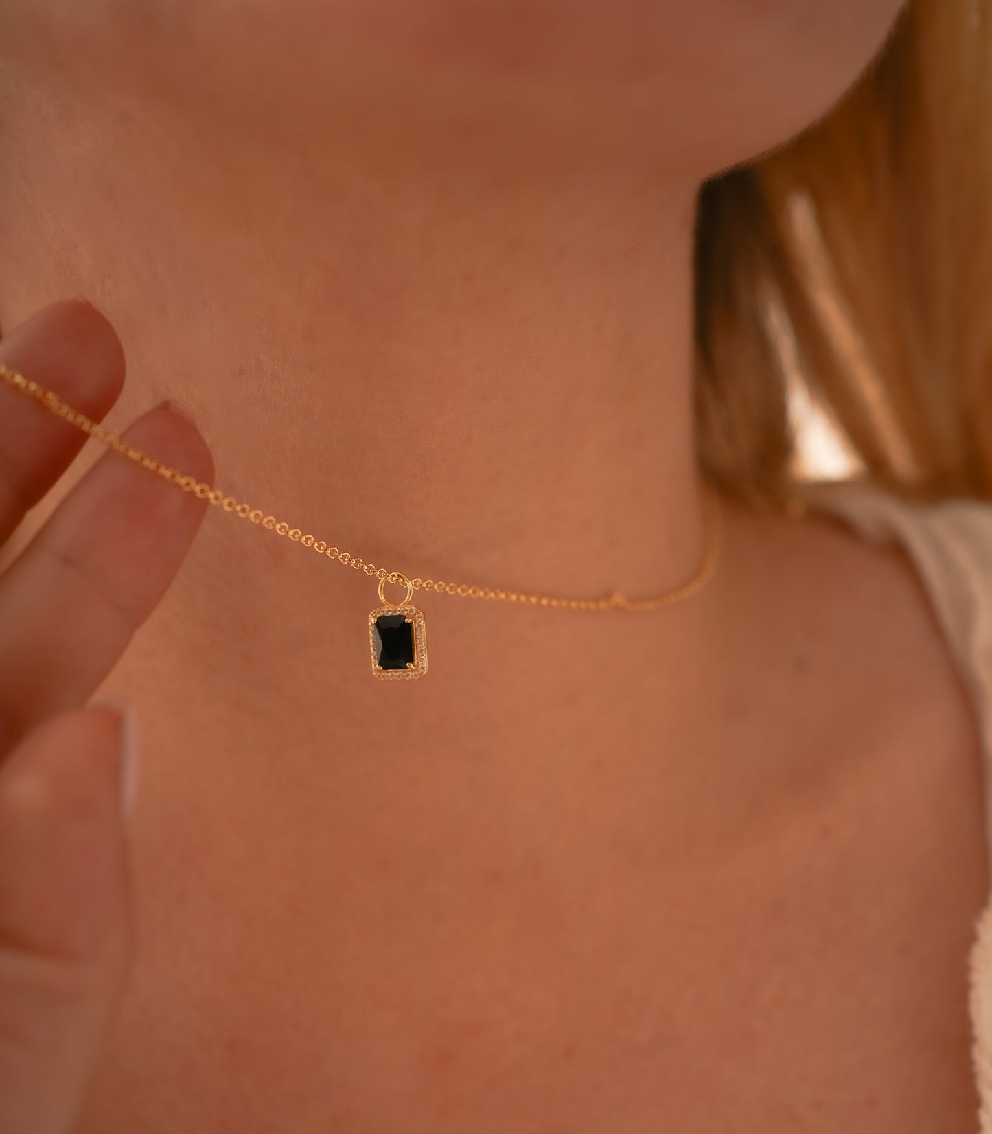 Midnight Onyx Charm Necklace