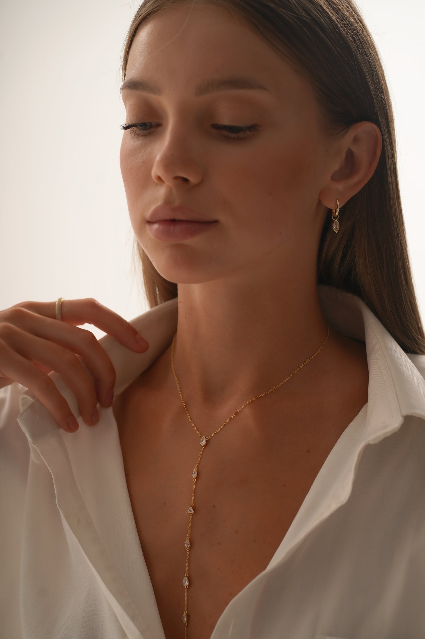 Small Oblong Hoop Earrings