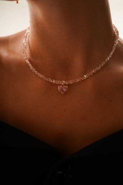 Rose Crystal Grace Necklace