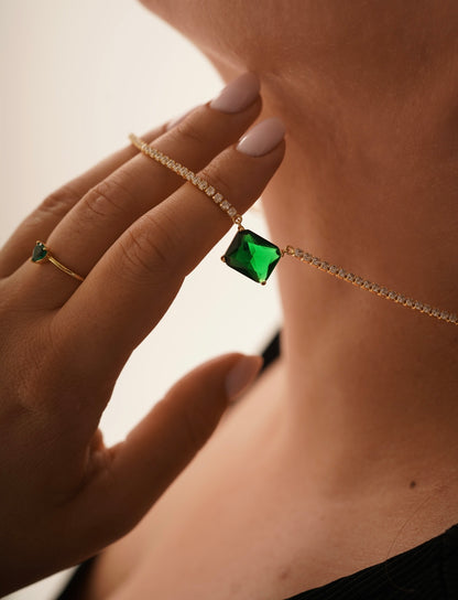 Emerald Tennis Necklace