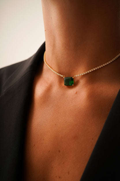 Emerald Tennis Necklace