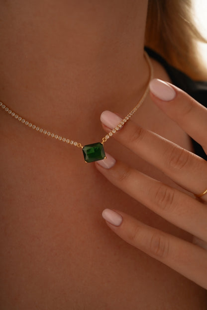 Emerald Tennis Necklace