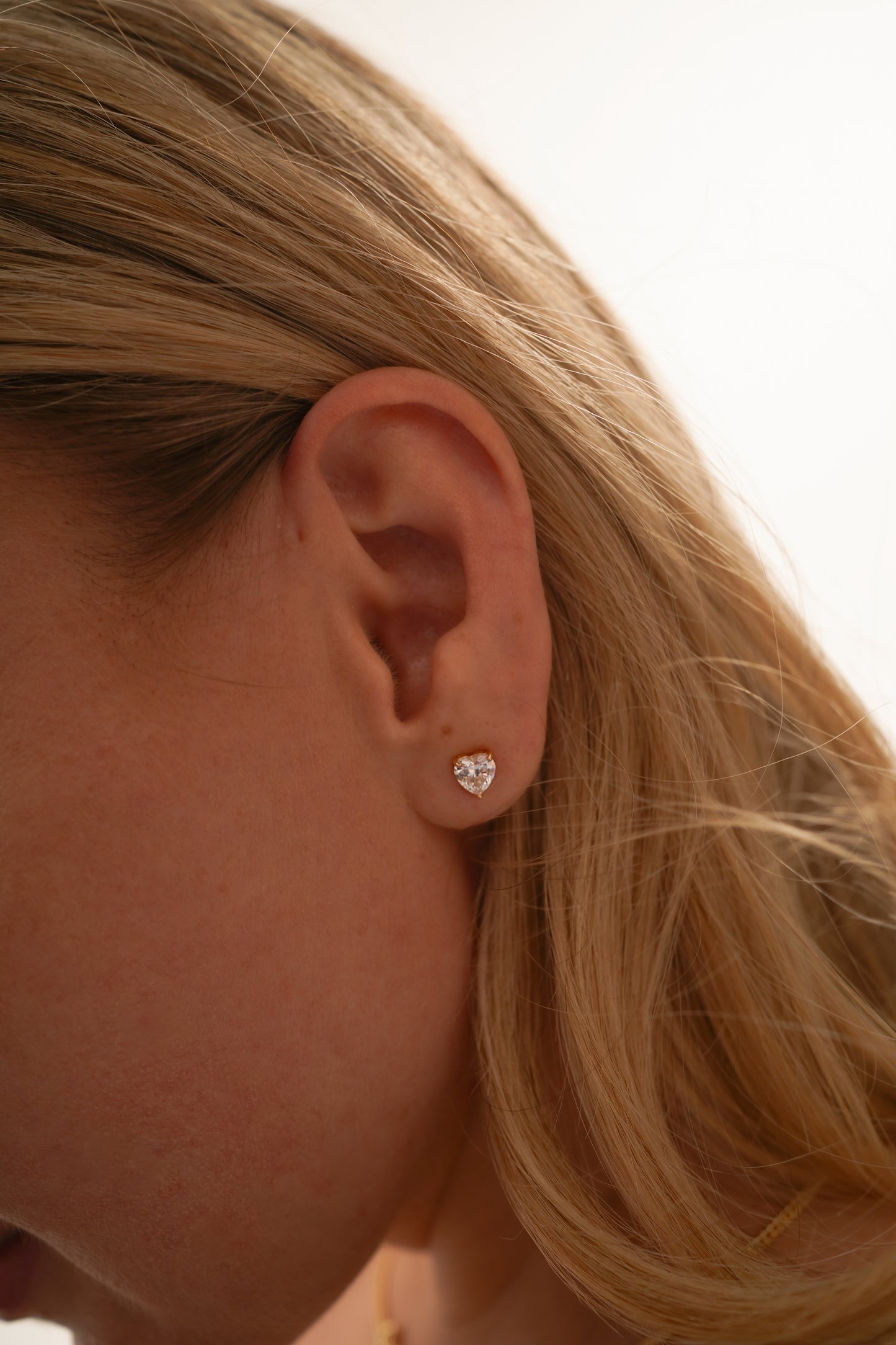 Crystal Heart Studs