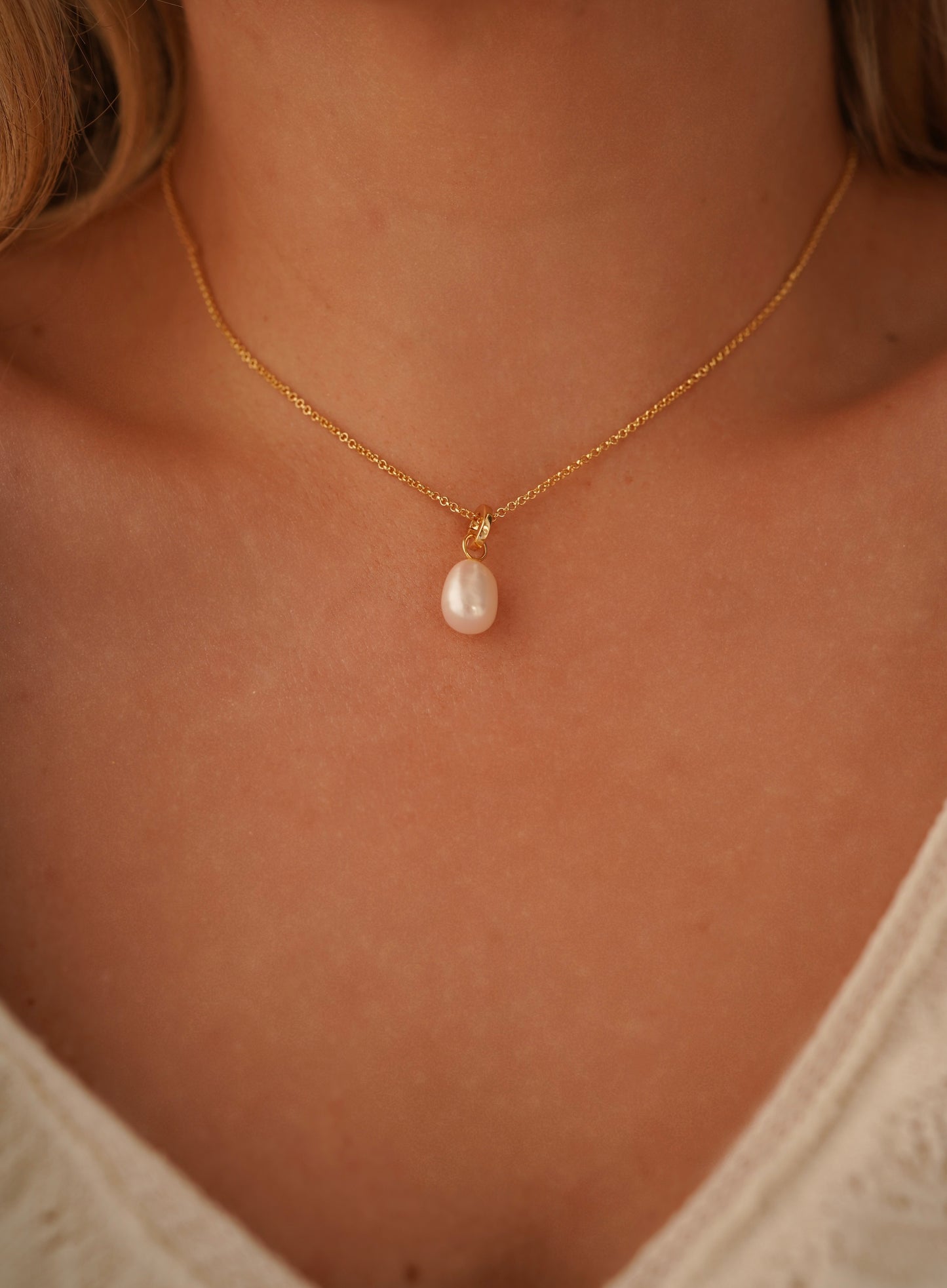 Classic Pearl Charm Necklace