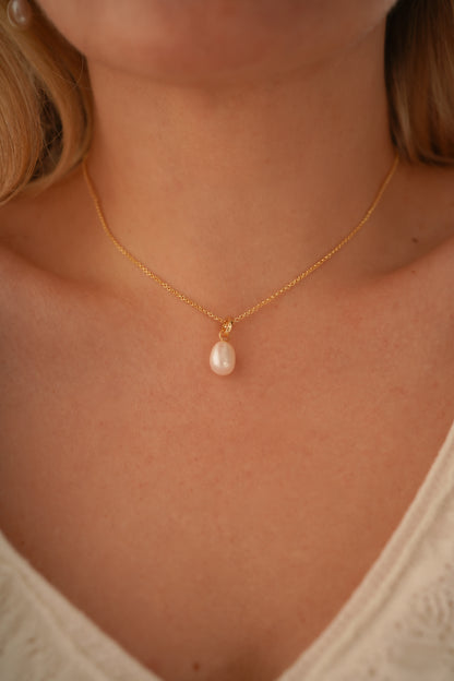 Classic Pearl Charm Necklace