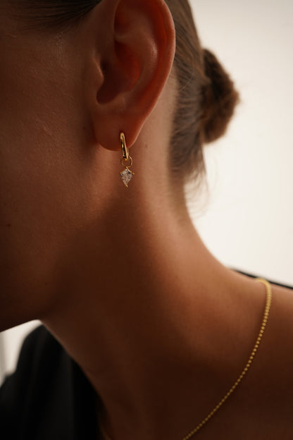 Small Oblong Hoop Earrings