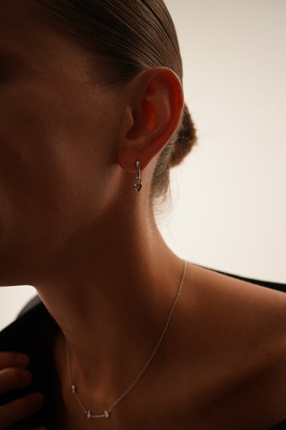 Small Oblong Hoop Earrings