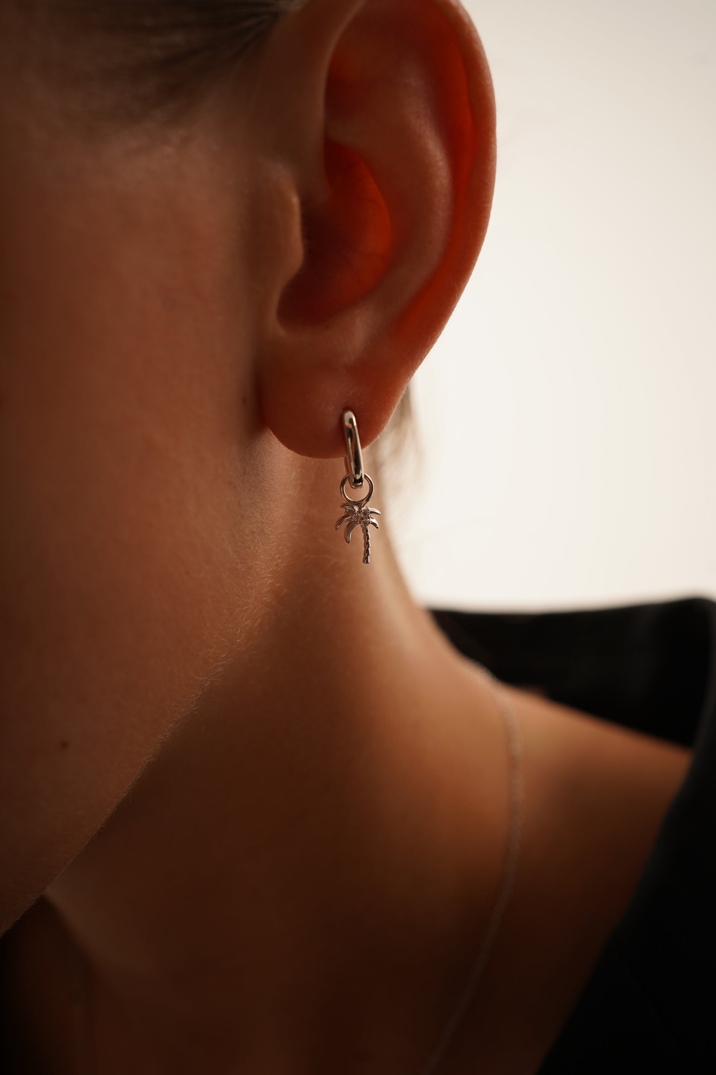 Small Oblong Hoop Earrings