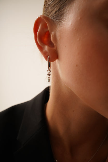 Medium Oblong Hoop Earrings