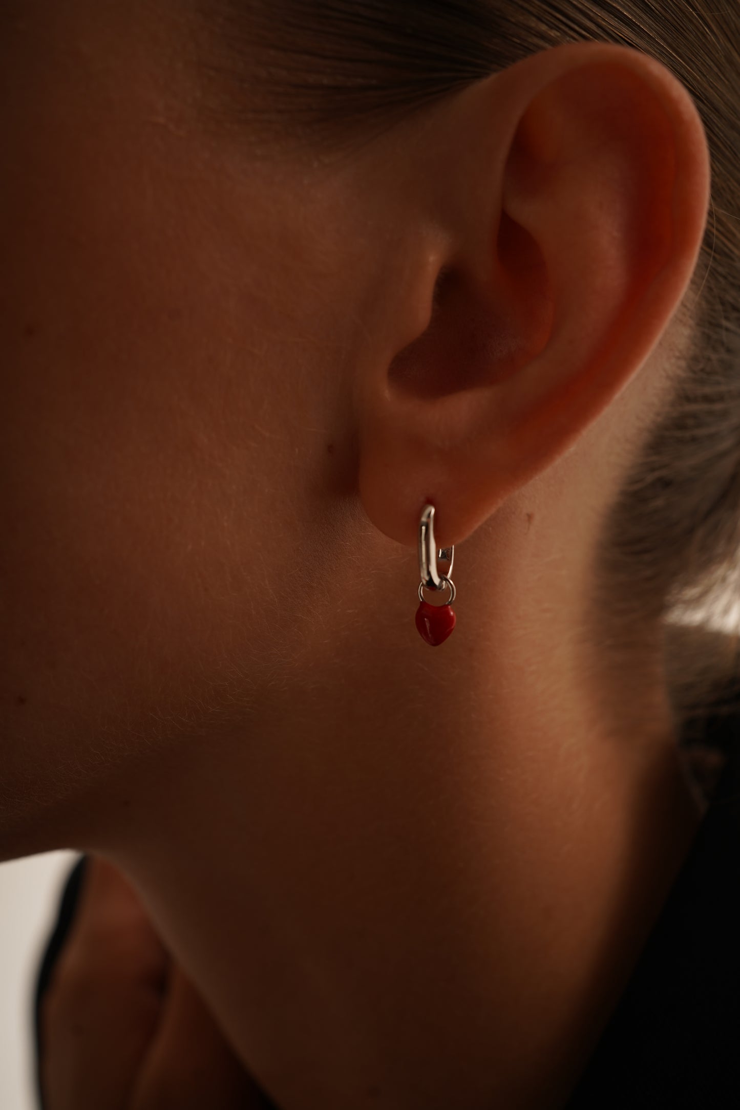 Small Oblong Hoop Earrings