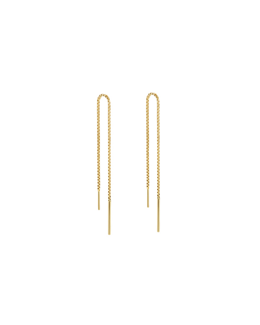 Sleek Gold Drop Earrings