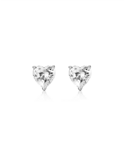 Crystal Heart Studs