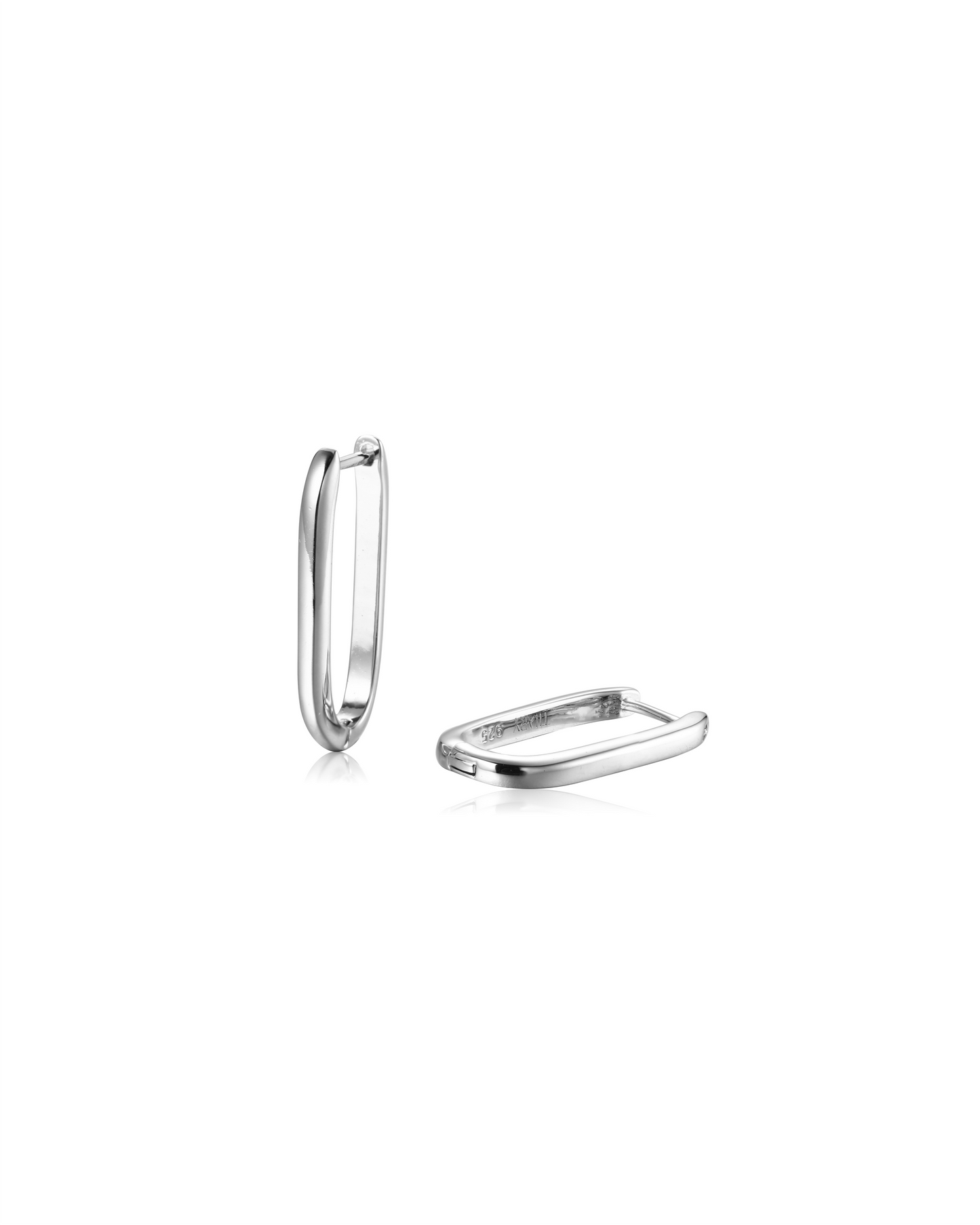 Medium Oblong Hoop Earrings
