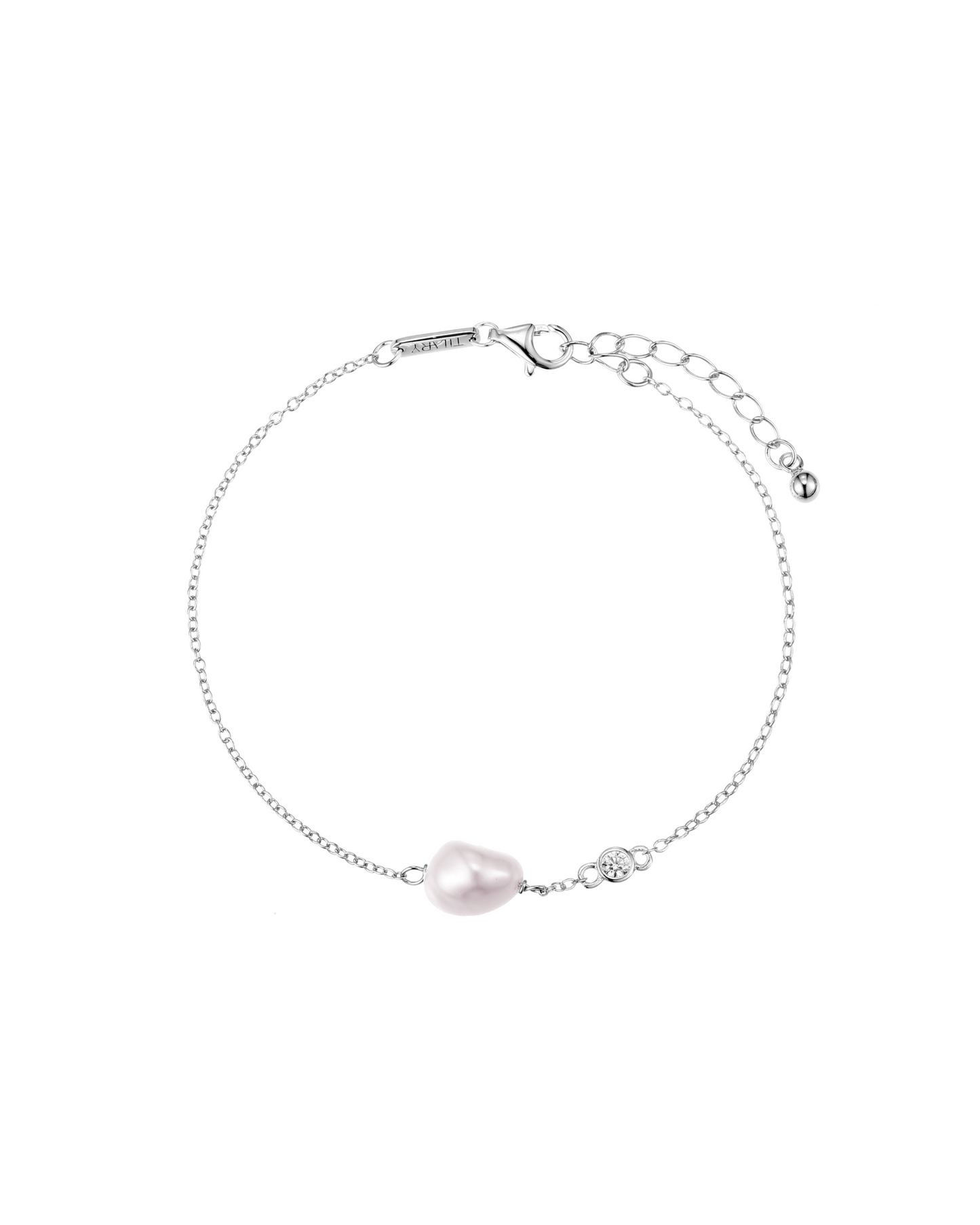 Silver Glow Pearl Bracelet