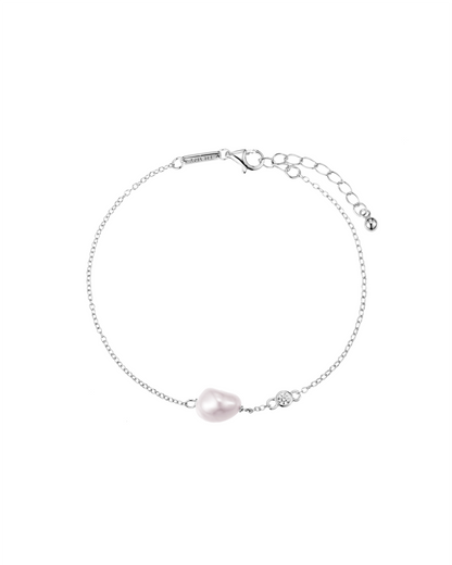 Silver Glow Pearl Bracelet