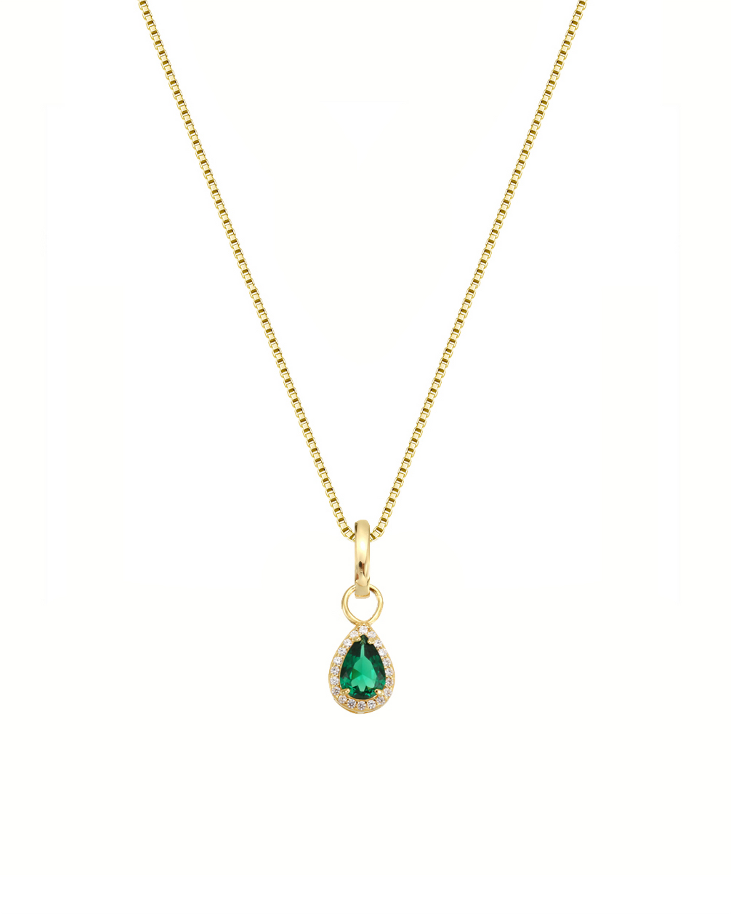 Emerald Charm Necklace