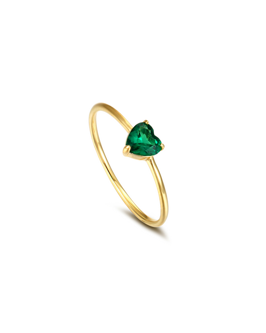 Emerald Heart Ring