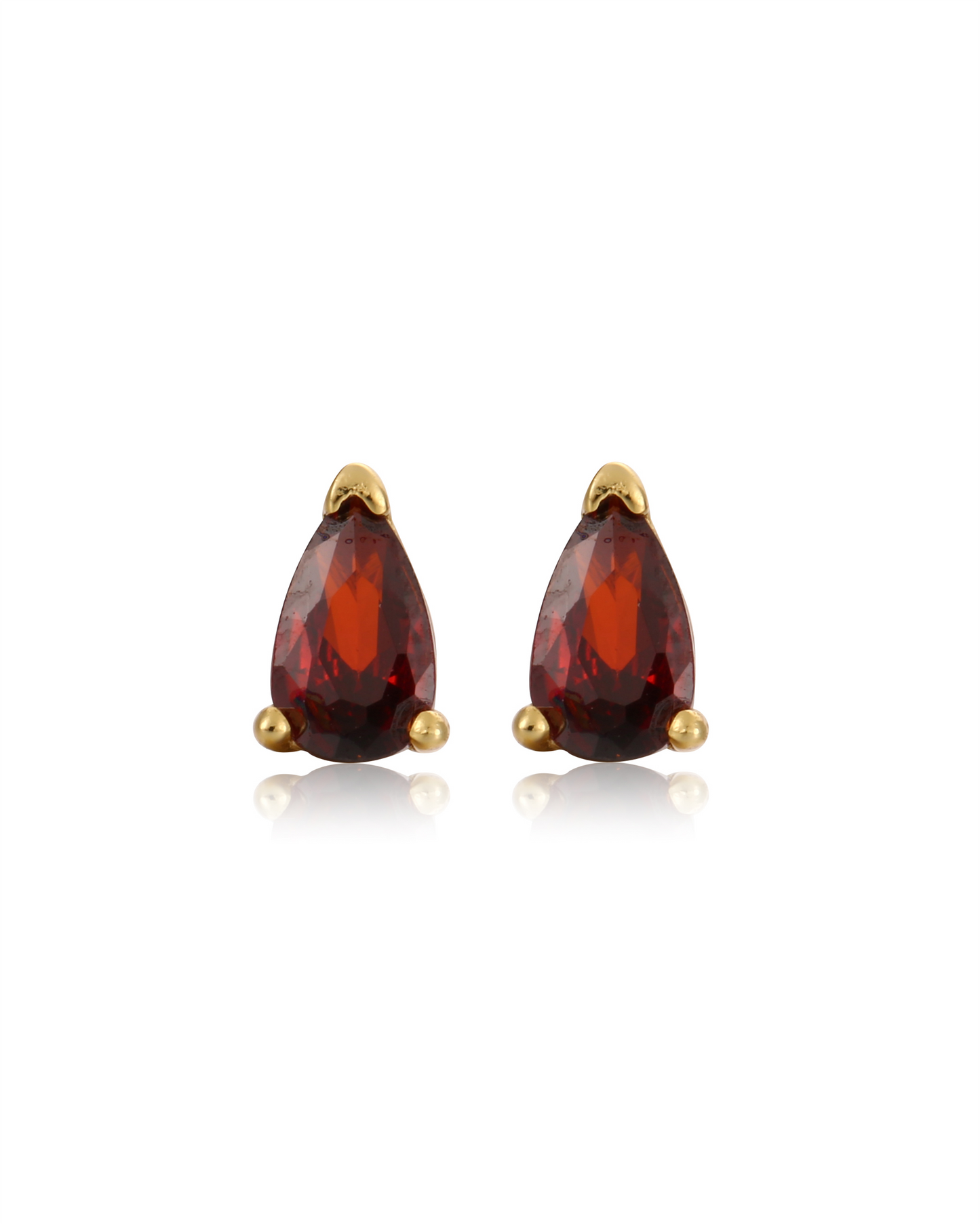 July Ruby Birthstone Studs