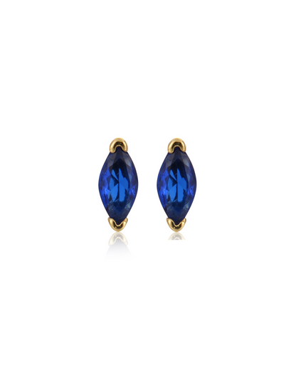 September Sapphire Birthstone Studs