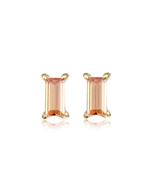 November Topaz Birthstone Studs